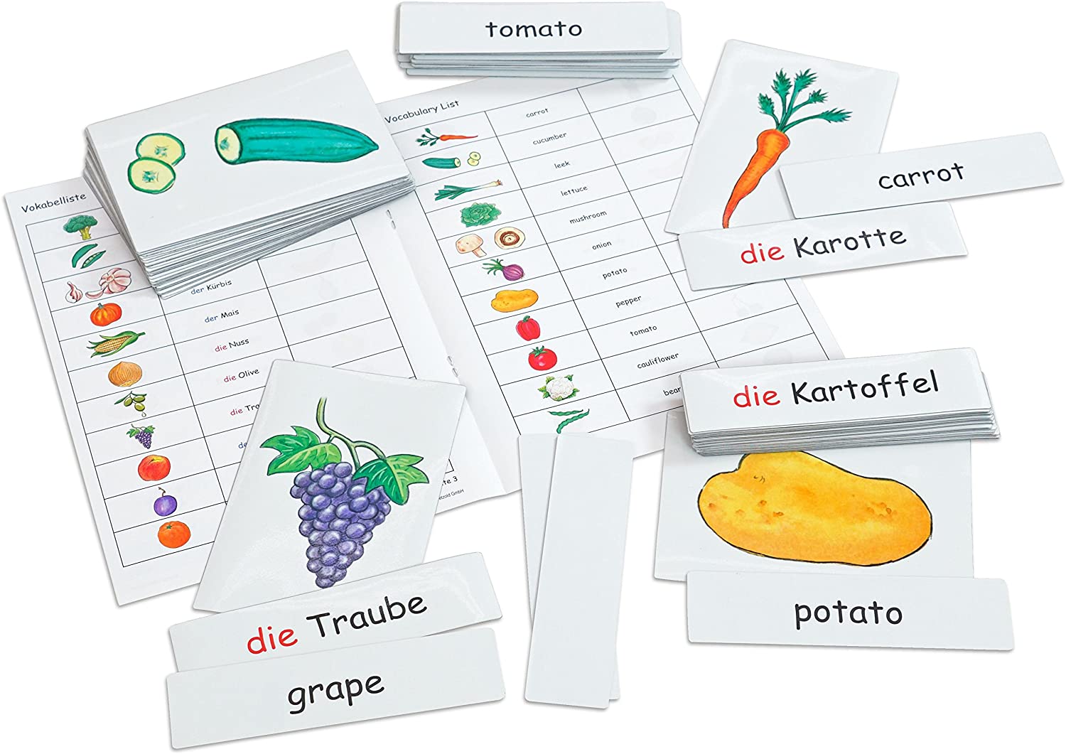 Betzold 97798 Fruits And Vegetables Flash Card
