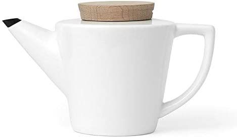 VIVA scandinavia 9101139 Teapot with Lid, Porcelain, White, 20.5 x 14.5 x 15 cm
