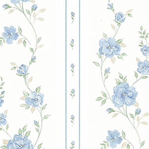 md29440 - Silk Impressions Floral Beige, Blue, Cream, White Gallery Wallpap