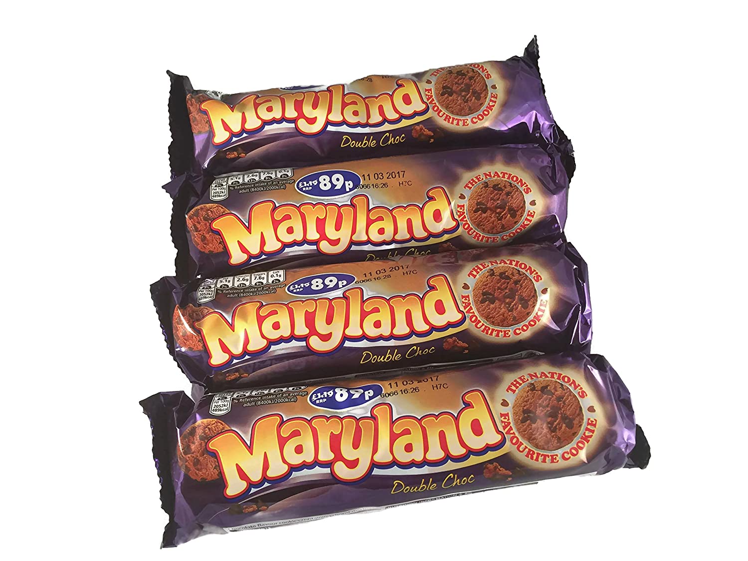 Maryland doppelt schokoladen Cookies - 145g x 4 - 4-er Pack