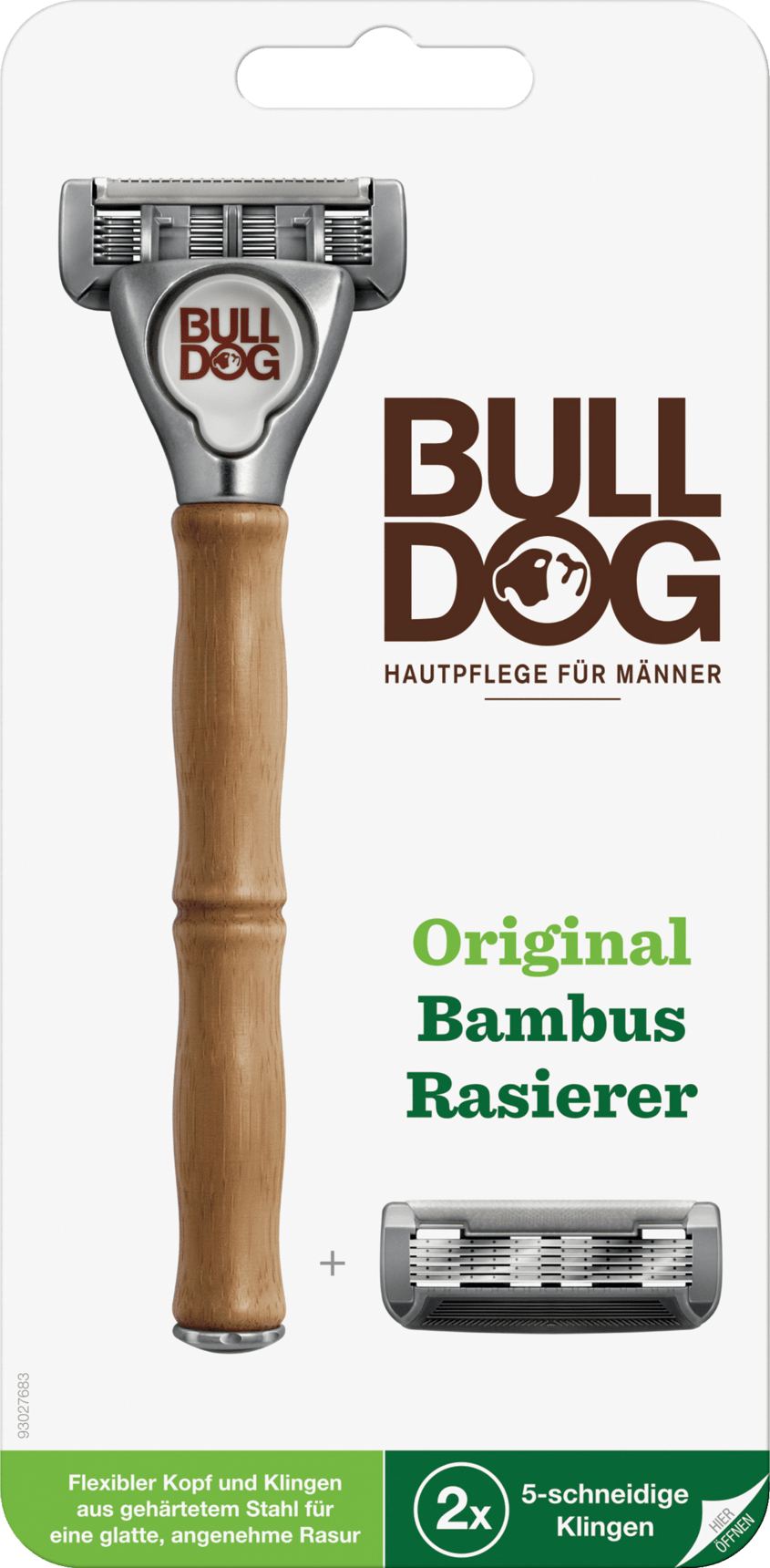 Bulldog Original Razor With Bamboo Handle + 1 Blade, 1 St