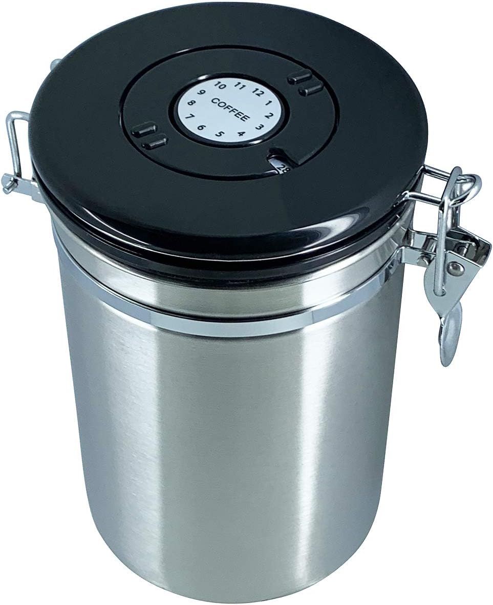 Scarlet Espresso | Ermetica Coffee Canister Made of Stainless Steel Airtight - Storage Container Coffee Container for Coffee Beans and More (600 g)