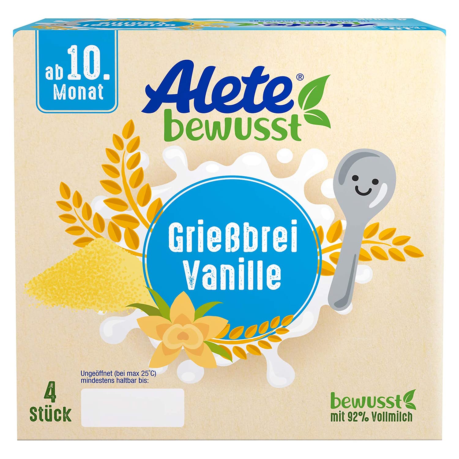 Alete deliberately dessert semolina porridge vanilla, from the 10th month, 400g