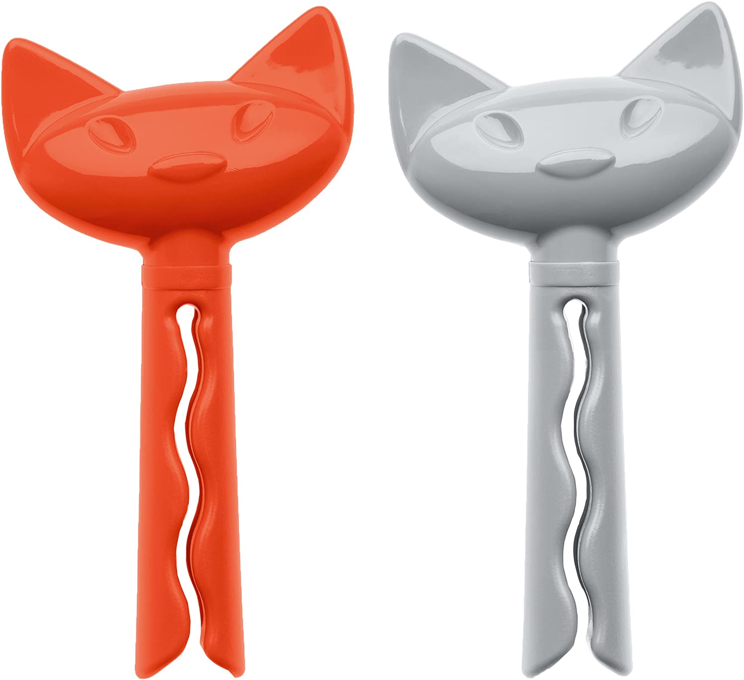 MIAOU Clip Set of 2 Cool Grey / Orange Red