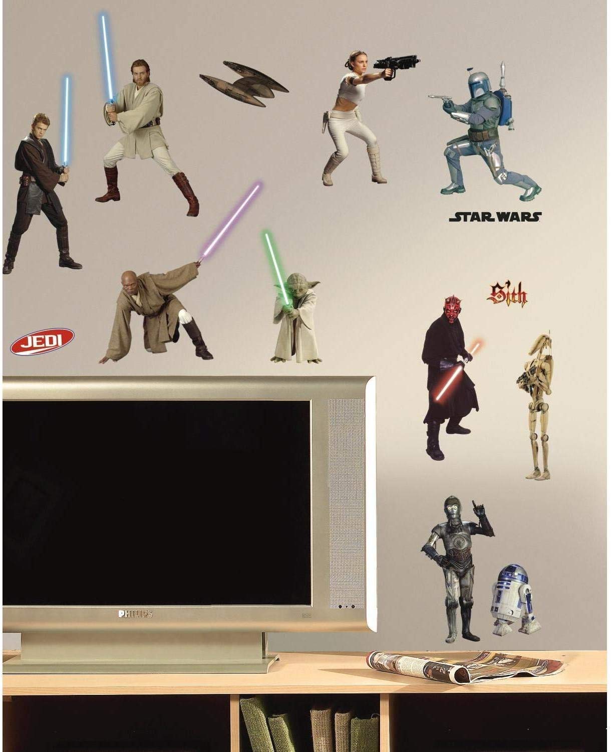 Star Wars Episodes 1 Through 3 Peel And Stick Wall Decals