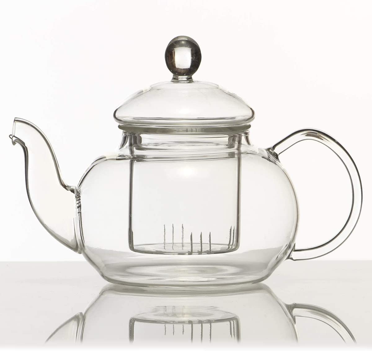 Dimono Hand Blown Teapot with Tea Filter & Tea Strainer Pot With Glass Filter Insert, 1500 ml