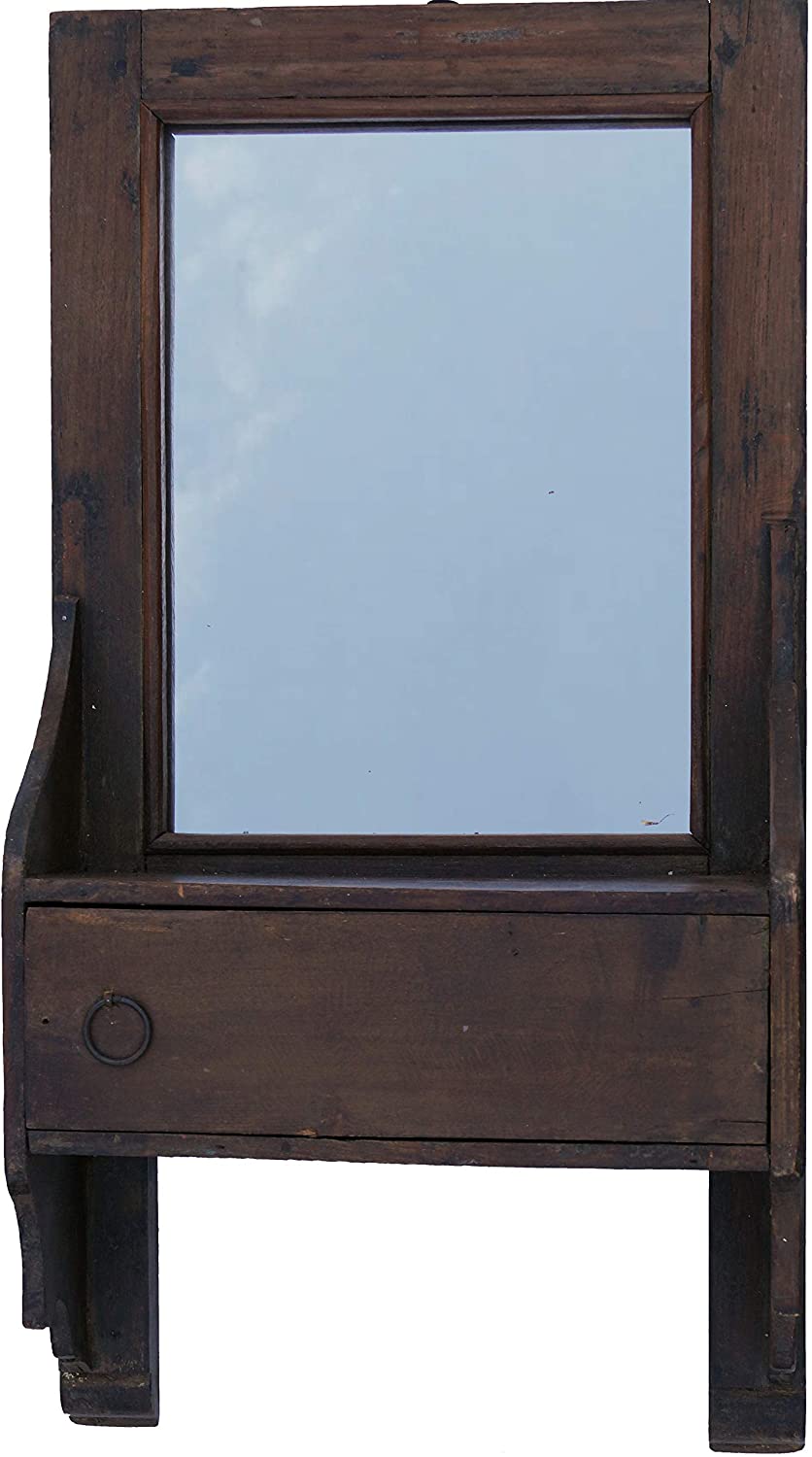 Antique Mirror Mirror Trinket Box / Mirror Made From Wood