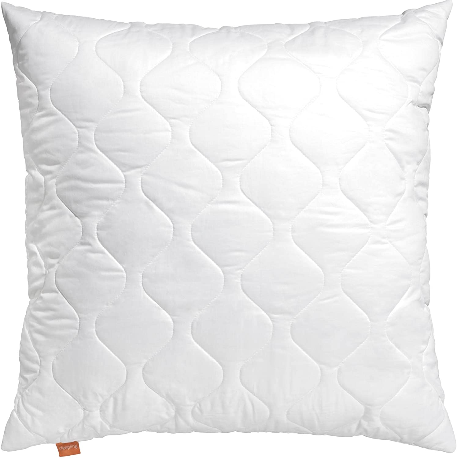 Sleepling 190001-P Basic 100 Microfibre Pillow in White, White, 80 x 80
