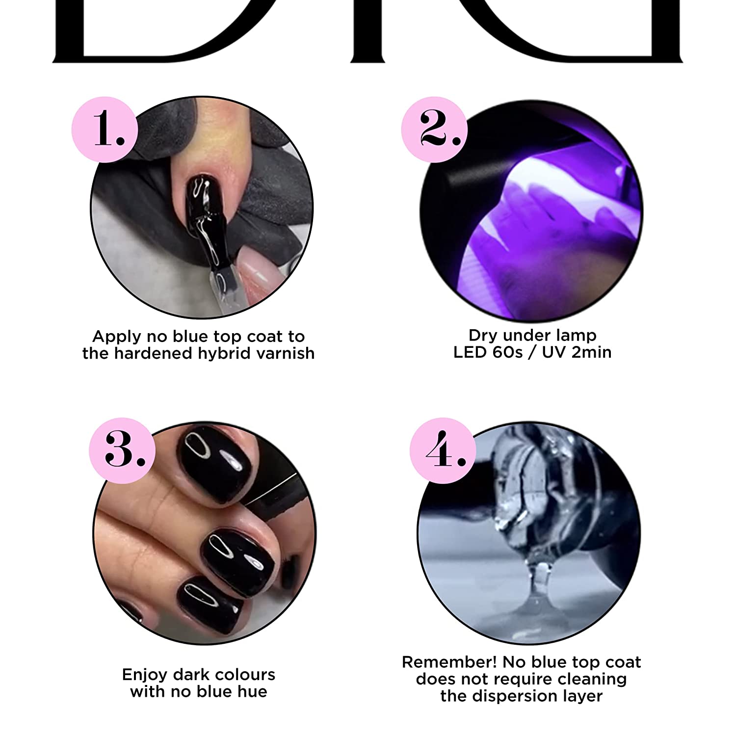 Premium Top Coat No Blue - Didier Lab - Elite Top Coat - Protection from Scratches - No Dispersion Layer - Hybrid Varnish - Nail Polish - for UV Lamp - Resistance - Durability - Shine - Manicure Pedicure, ‎no