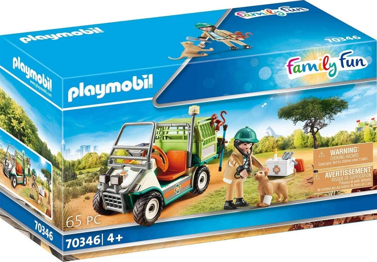 Playmobil 70346 Zoo-Vet With Vehicle, Age 4 And Above