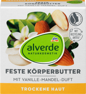 alverde Solid body butter with vanilla-almond scent, 40 g