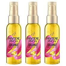 3 x Pantene Pro-V Coconut Infused Hair Oil Dry & Damaged Hair 100 ml Each
