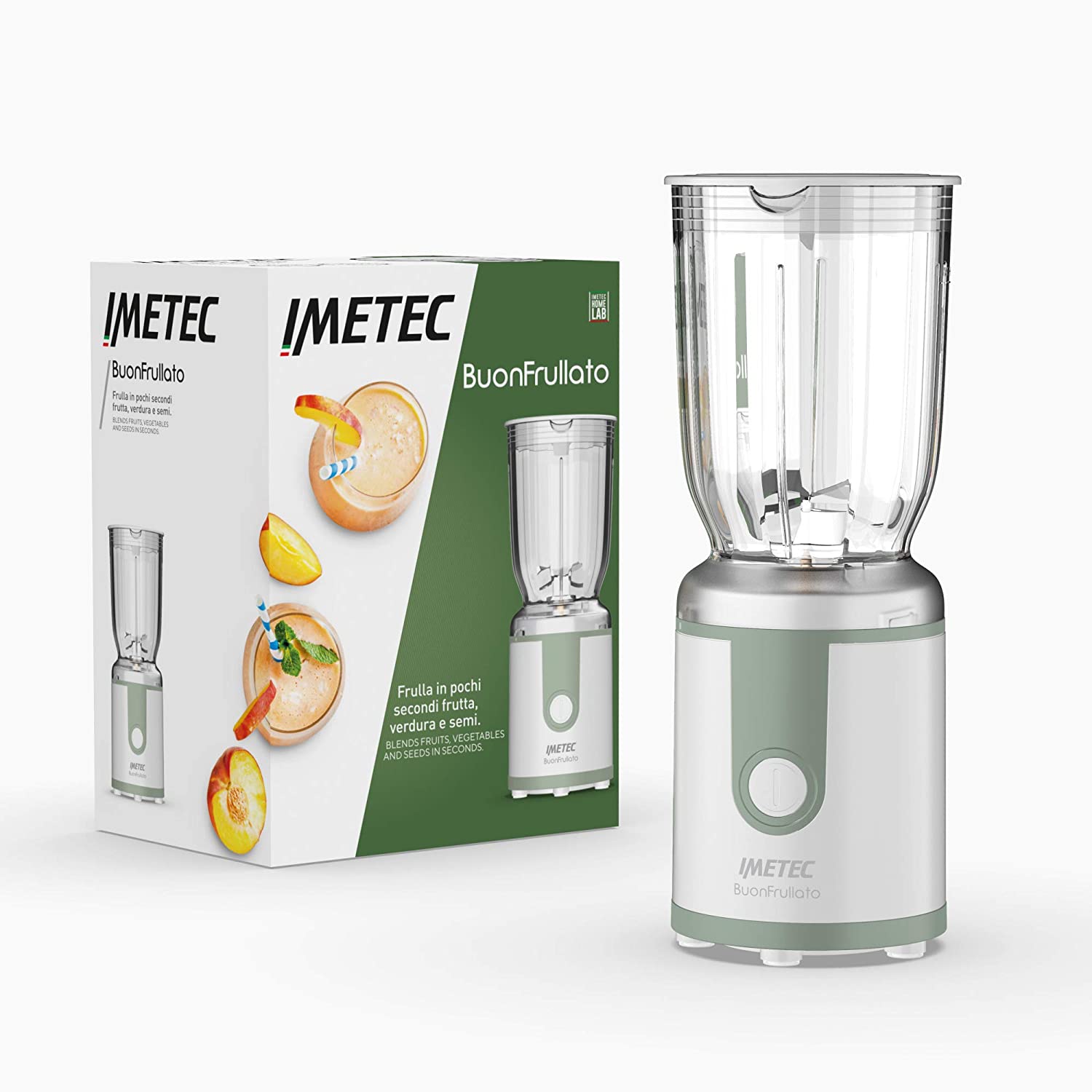Imetec BuonFrullato Compact Stand Mixer BPA Free Plastic Cup Capacity 700ml