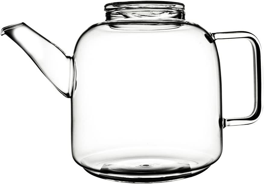 kitchenfun Teapot Glass Teapot Glass Jug Borosilicate Glass Approx. 3 Litres Approx. 26 x 18 cm Dishwasher Safe Microwave Safe