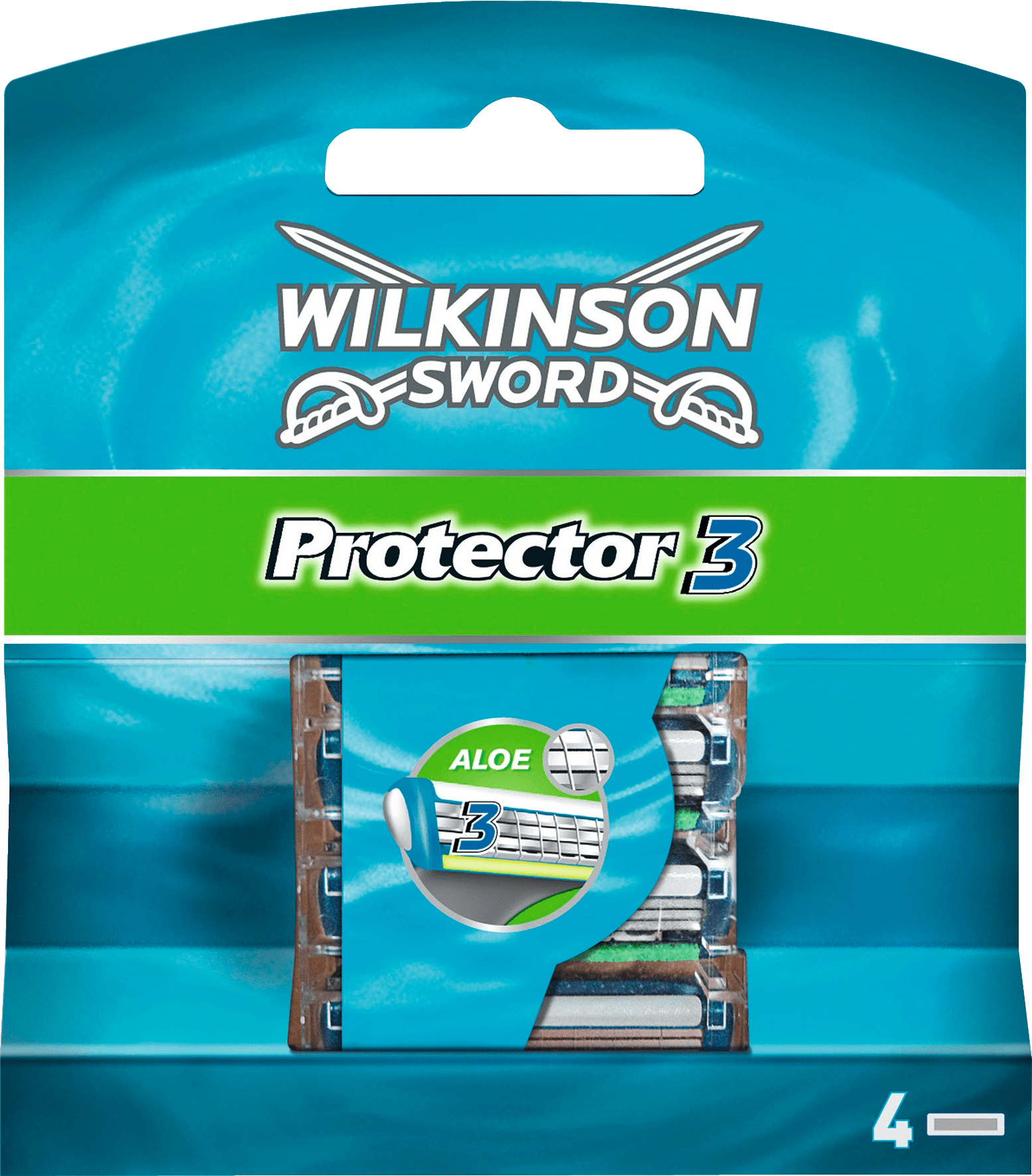 Wilkinson Protector 3 Mens Razor Blades, 4 St