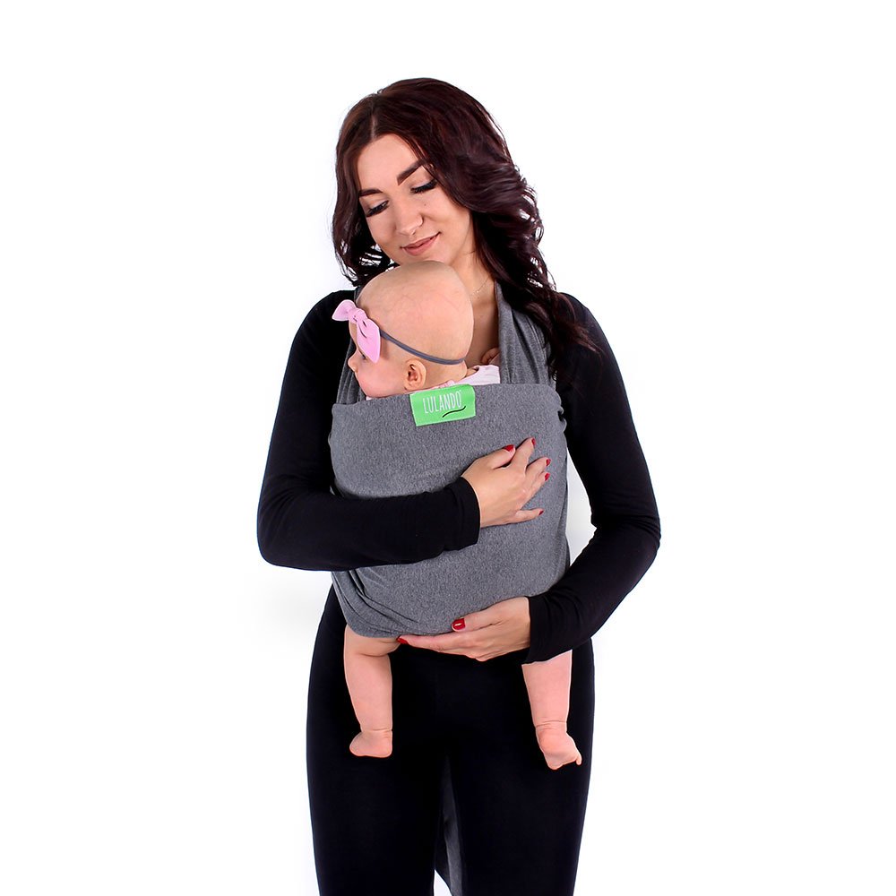 Lulando Elastic Baby Sling Baby Sling for Newborns and Infants. dark grey