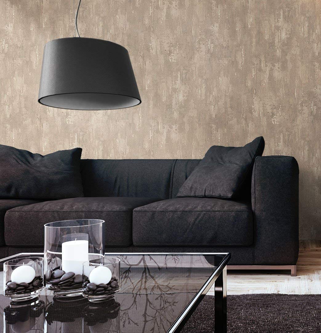 Wallpaper Stone In Beige Brown | Beautiful Elegant Wallpaper Look Design | 