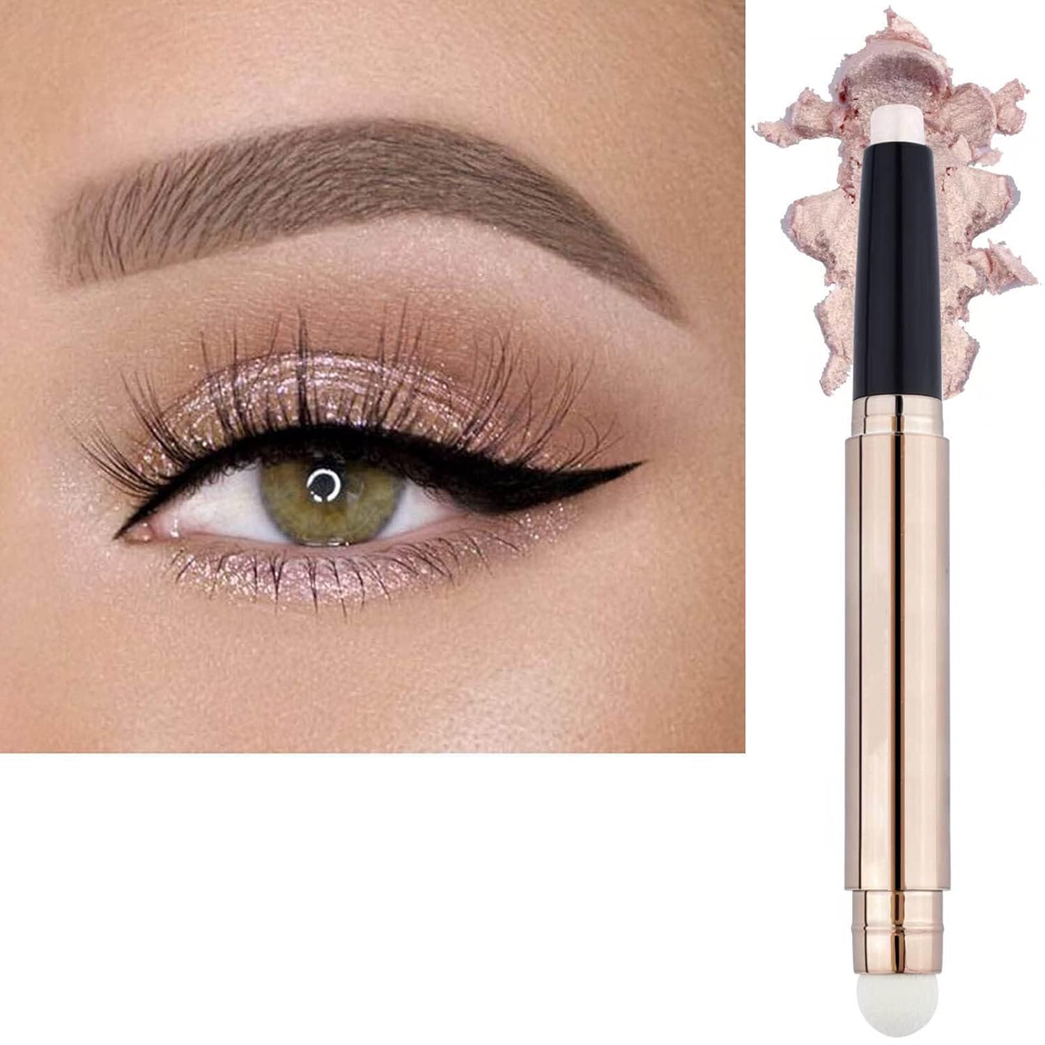Lilbitty Eyeshadow Pen, Waterproof and Hypoallergenic Eyeshadow Stick, Shimmering and Matt for Smokey Eyes, Long-lasting and Quick to Use