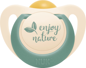 NUK Pacifier for Nature Latex, green, Gr. 3, 18-36 Months, 2 Pcs