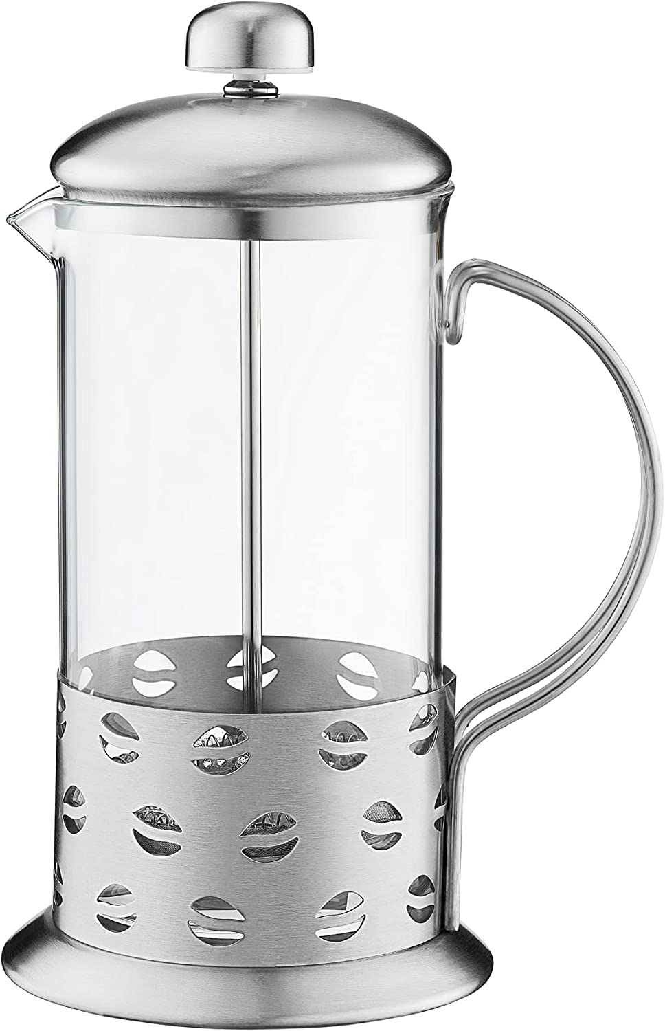 Ambition French Press Glass 1 L Coffee Maker Glass Stainless Steel Filter Steel Frame With Handle Coffee Beans