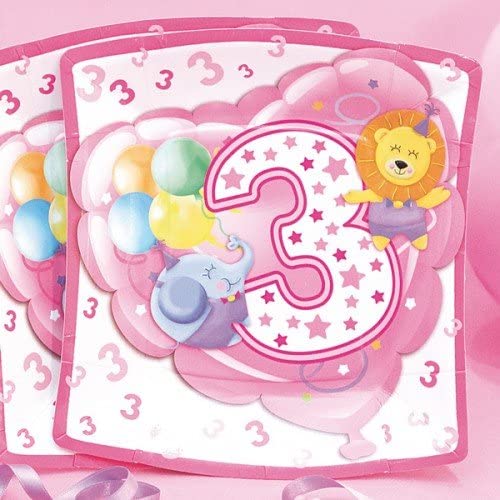 Givi Itali 24 cm Age 3 Baby Girl Square Plates (Pack of 10), One Size)