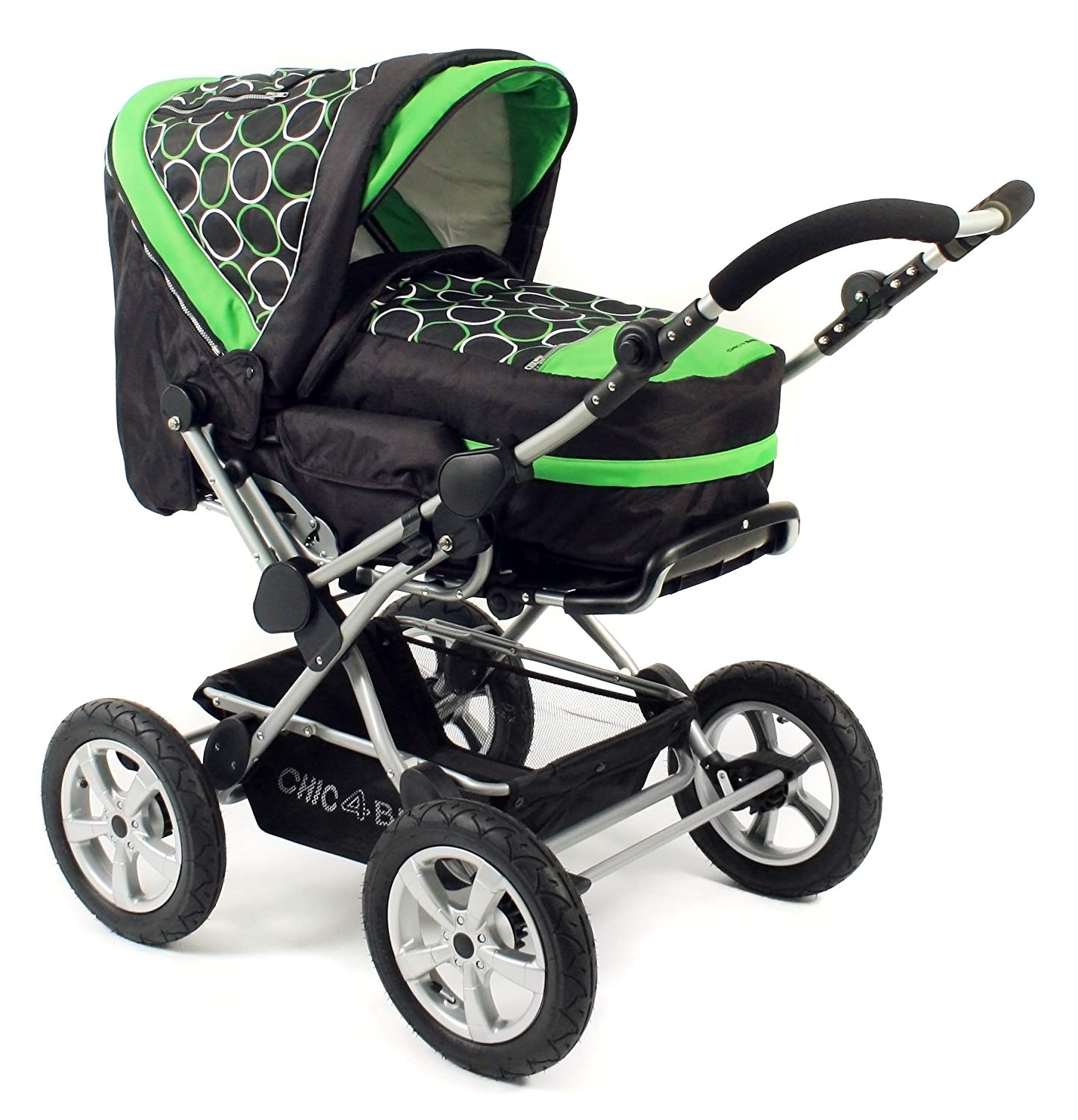 Chic 4 Baby Viva 100 A45 Travel System with Carry Case and Sport Seat Orbit Green