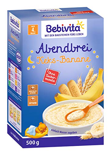 Bebivita Abendbrei Keks-Banane - nach dem 4. Monat, 3er Pack (3 x 500g)