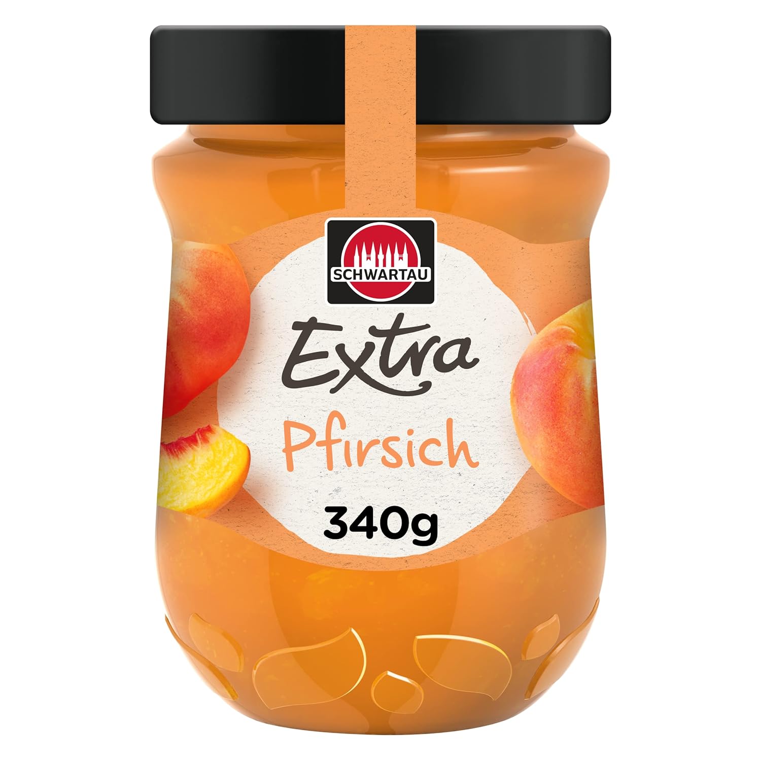 Schwartau Extra Peach Jam 8 Pack (8 x 340 g Jar)