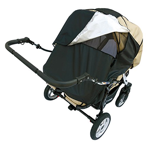Awning Hannah Duo for Twin Pram with Side Wing Black 11244