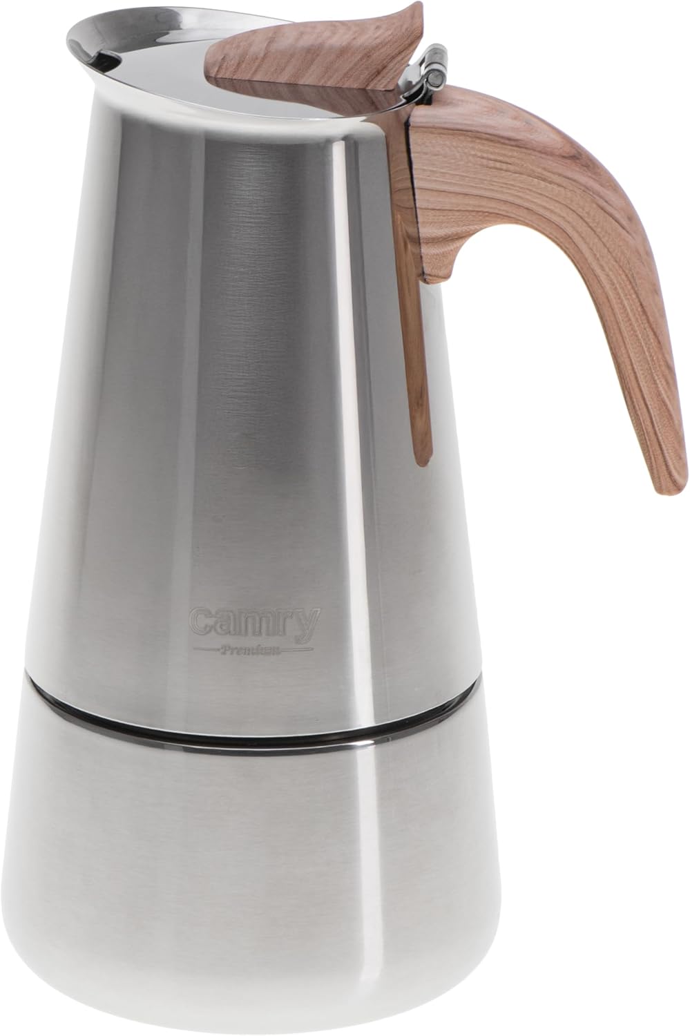 CAMRY Espresso Maker Induction - Mocha Pot Induction for Aromatic Coffee - High-Quality Stainless Steel Mocha Pot Induction - Espresso Maker for All Hobs - 350 ml for 5-6 Cups