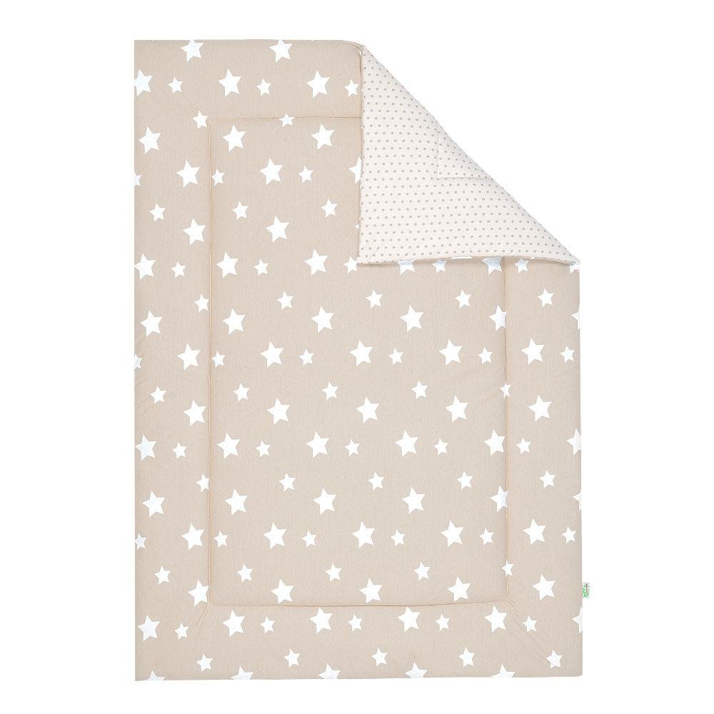 Odenwälder Reversible Mat with White Stars Iced Coffee, 100 x 135 cm