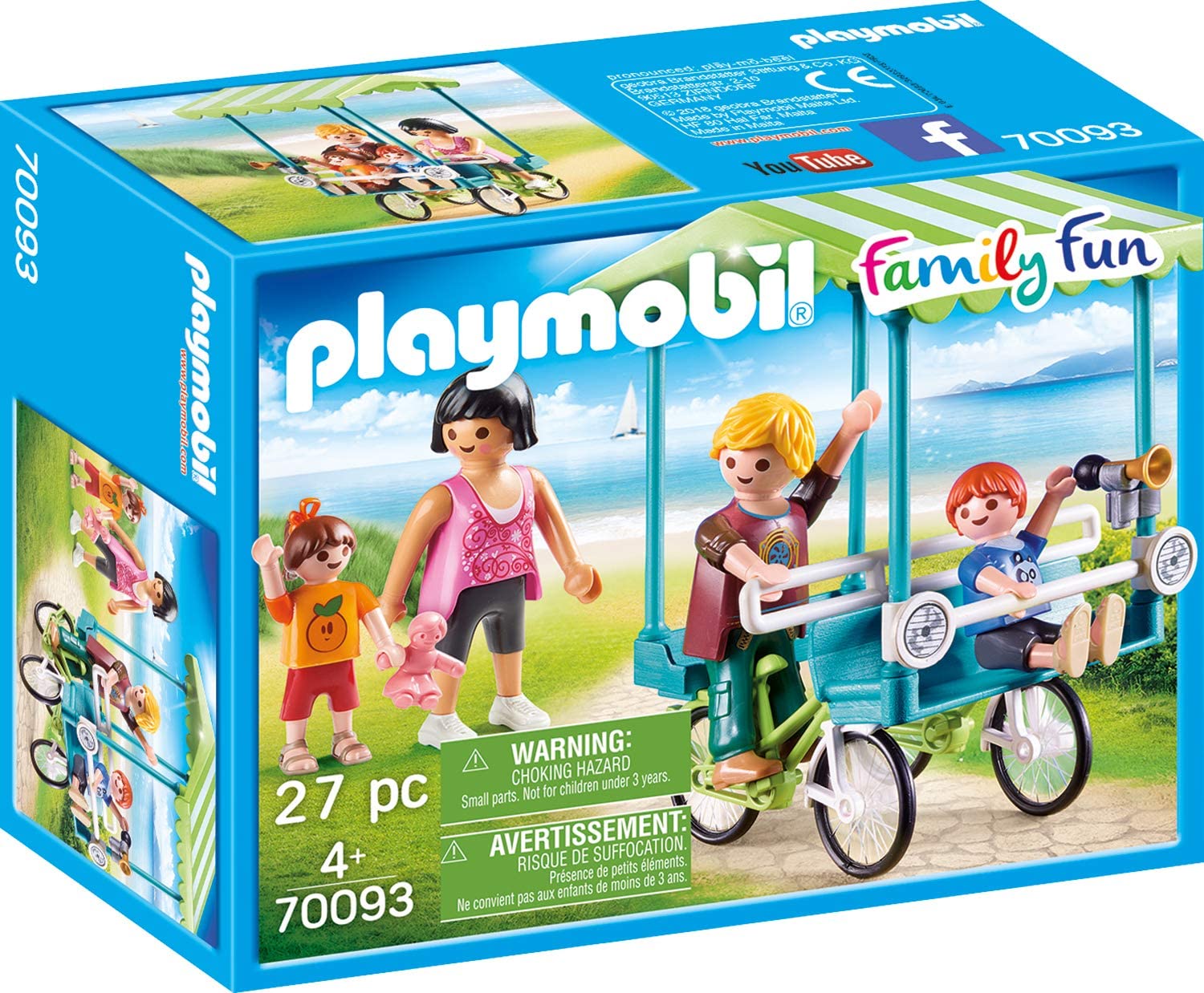 Playmobil 70093 Family Fun Family Bicycle, Multi-Coloured