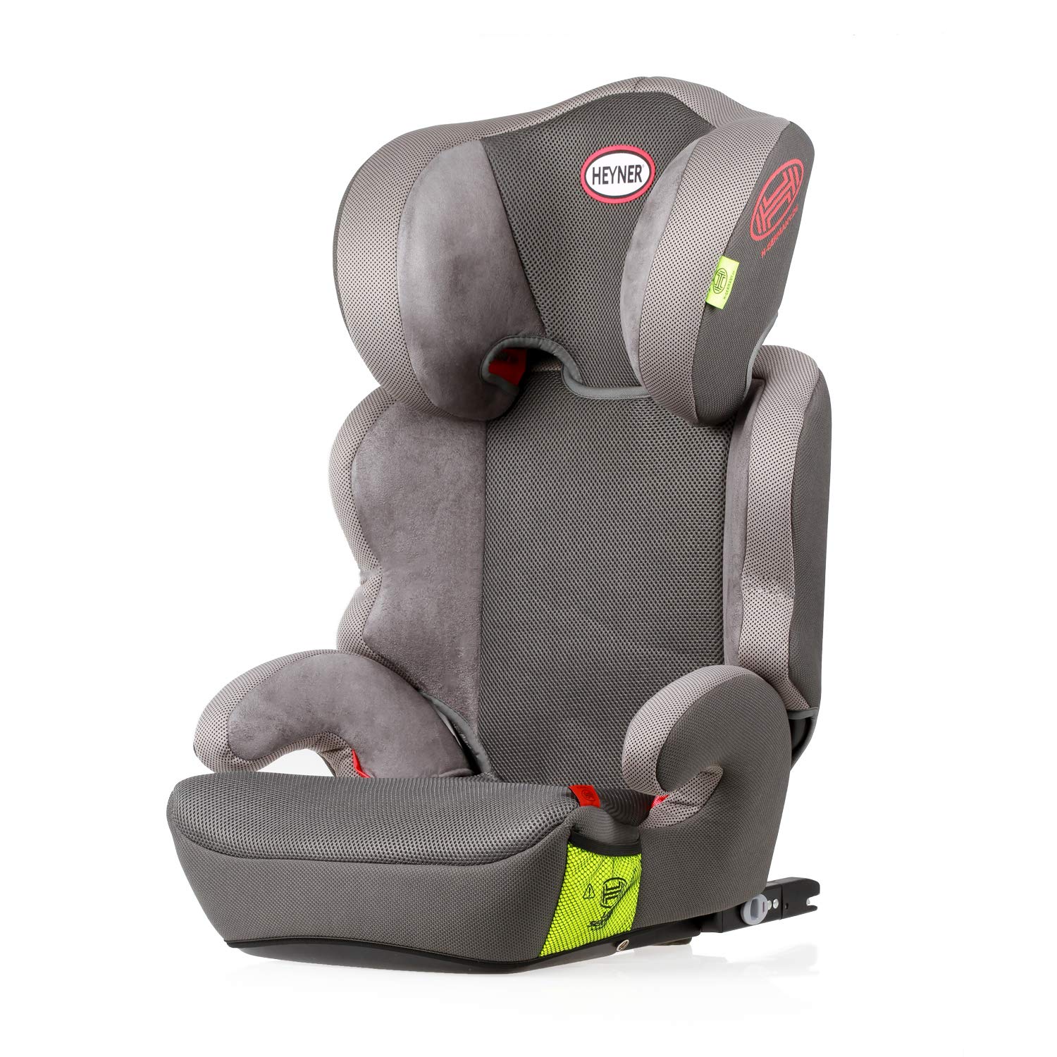 HEYNER® Child Car Seat with ISOFIX 15 to 36 kg Group 2 and 3 (Grey) grey
