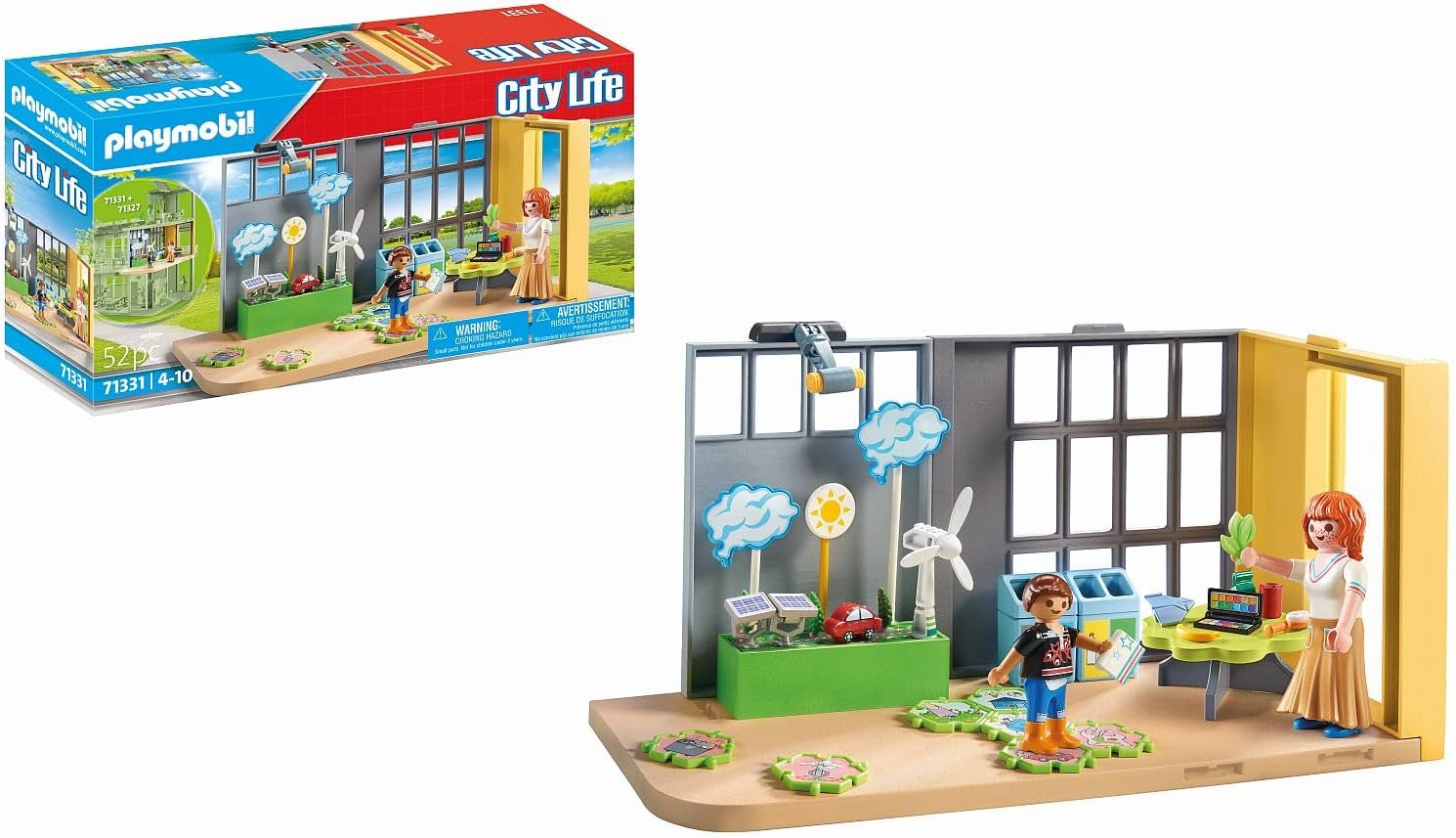 PLAYMOBIL City Life 71331 Cultivation Climate Science, Classroom of the Future, Puzzle with Climate Protection Tasks and More, Toy for Children from 4 Years