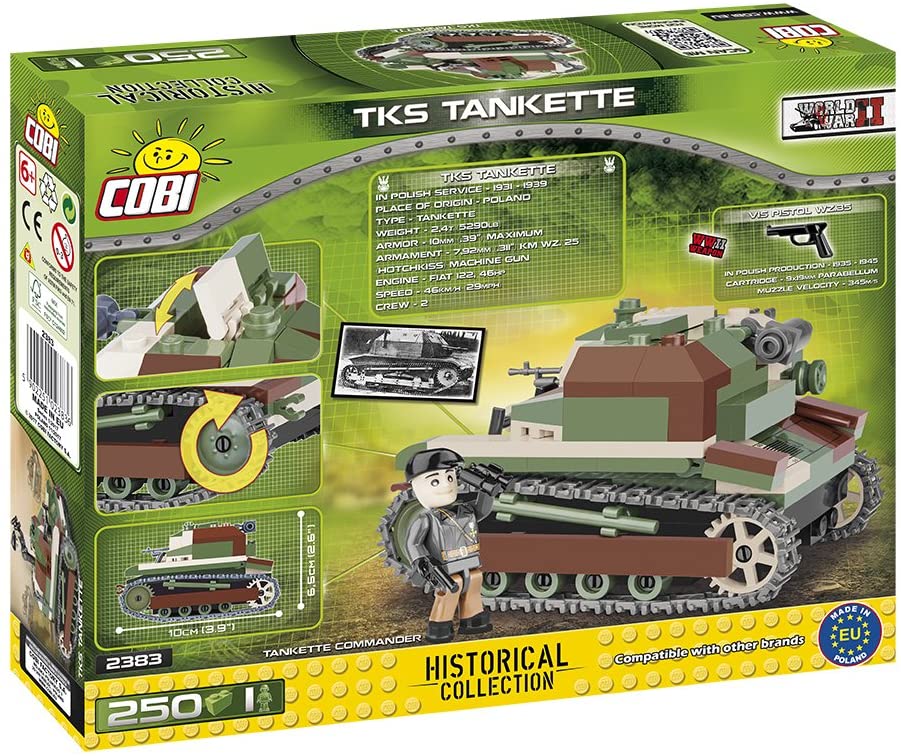 Cobi 5902251023836 Small Army Tks Tankette (250 Pcs) Toys, Assorted