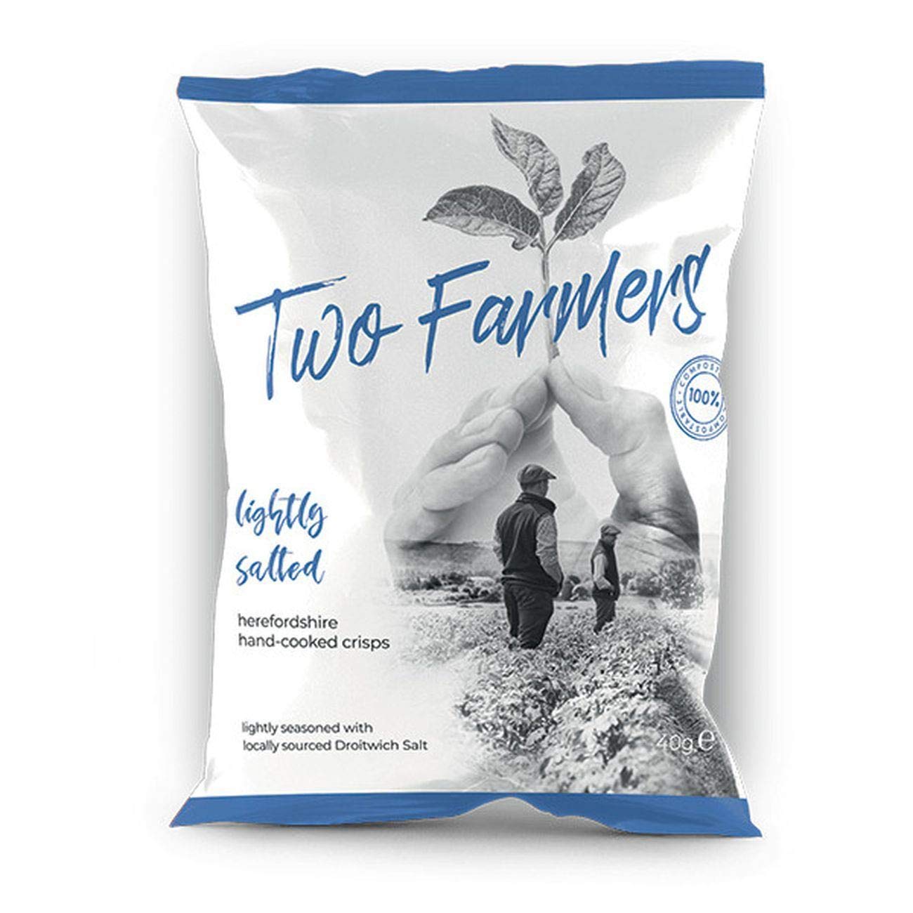 Two Farmers Natural Lightly Salted Crisps 150g Plastic Free!