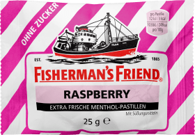 Fisherman\'s Friend Raspberry pastilles, raspberry, sugar-free, 25 g