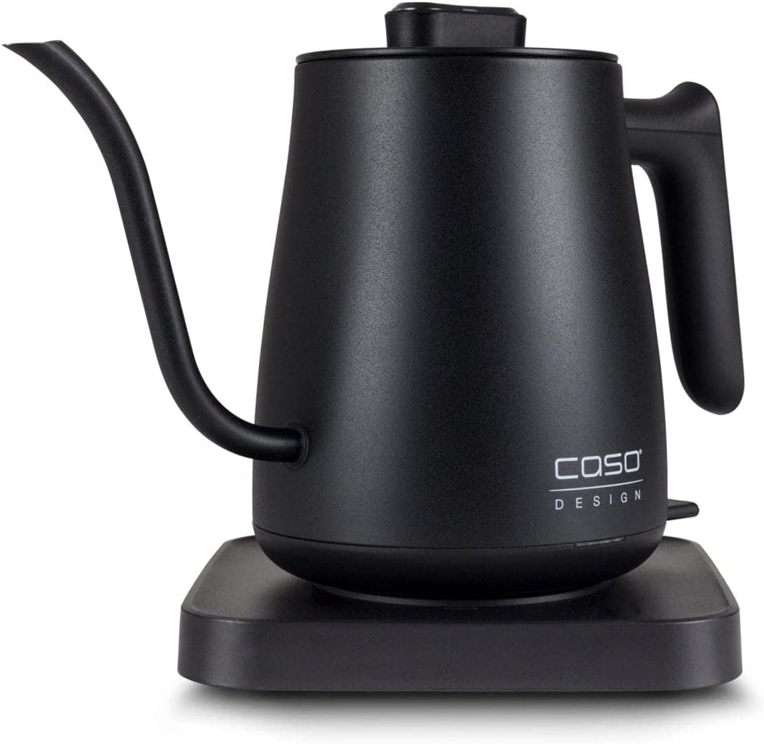 CASO Coffee Classic Kettle - Electric Kettle, High Quality Matt Black Design with Curved Water Spout, Stainless Steel Interior, Ideal for Tea and Coffee Preparation