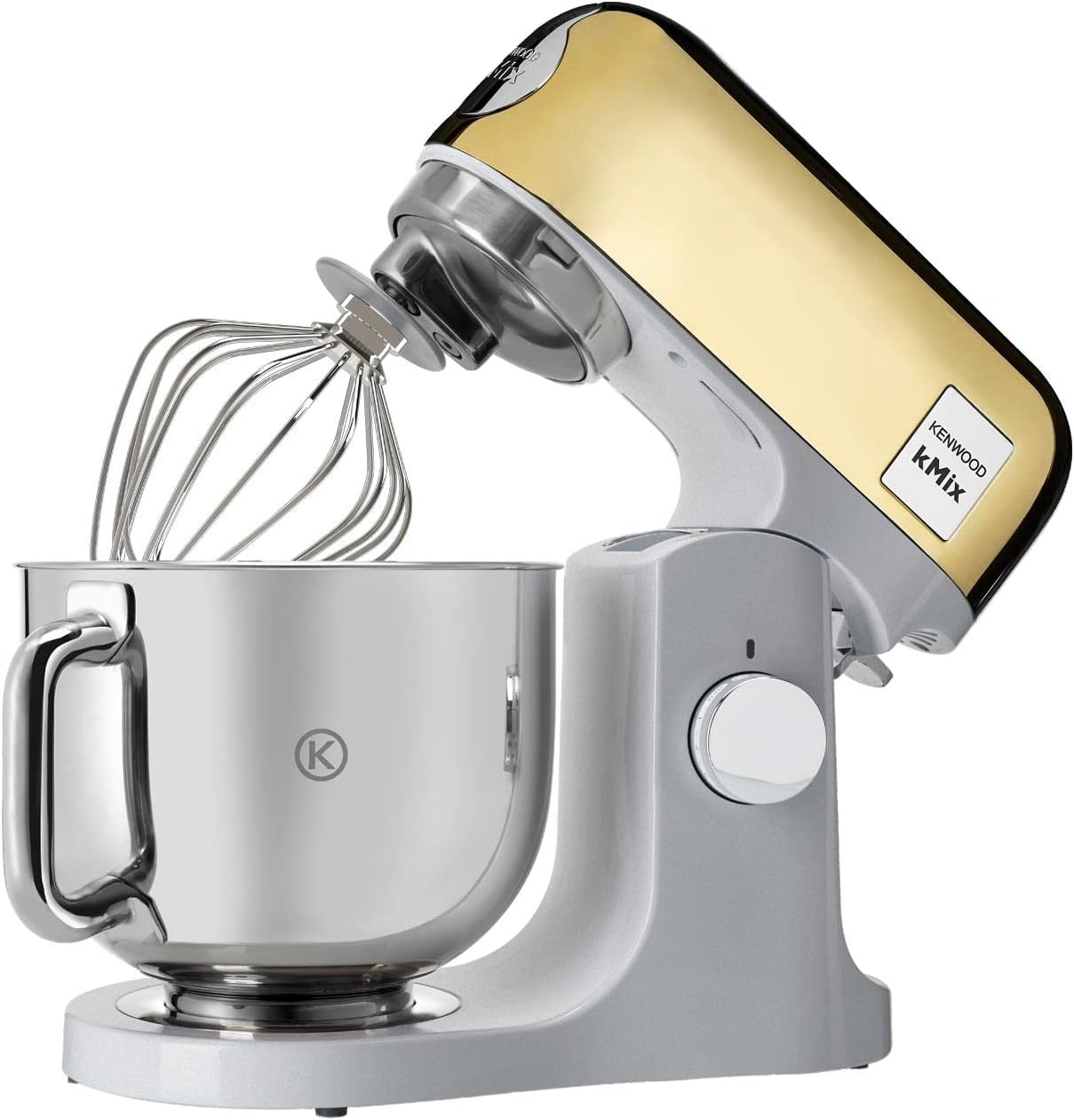 Kenwood kMix KMX760YD Food Processor, 5 L Stainless Steel Bowl, Safe-Use Safety System, Metal Housing, 1000 Watts, incl. 3-Piece Patisserie Set and Splash Guard, Gold