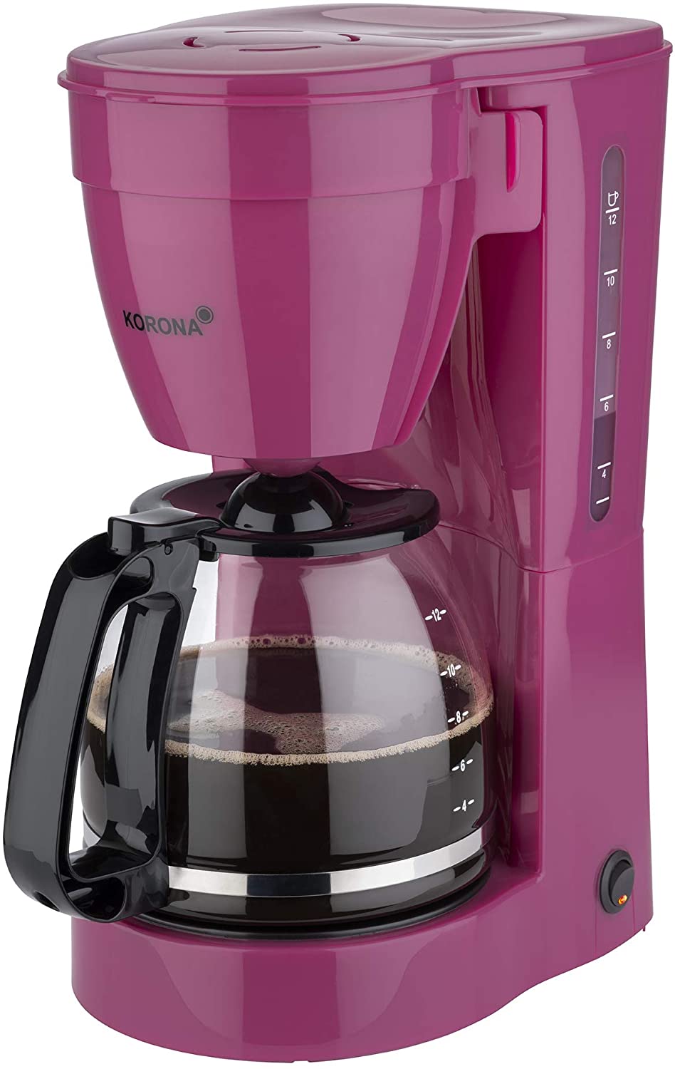 Korona 10119 Coffee Machine | Filter Coffee Machine for 12 Cups of Coffee | Glass Jug | Purple | 800 Watt