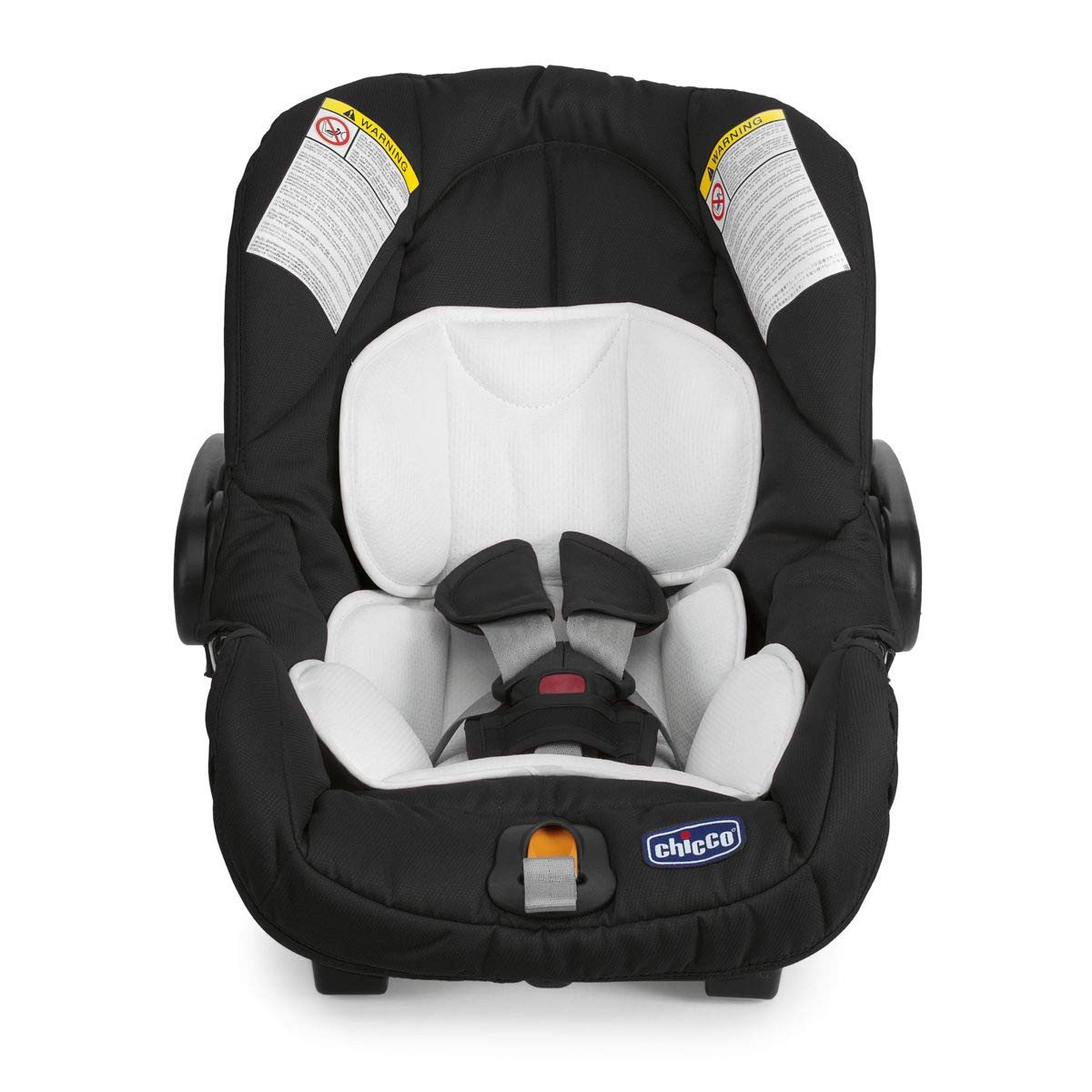 Chicco Key Fit Car Seat 0-13 kg Group 0+ for Babies from 0 to 15 Months, Child Seat with Mini Reducing Cushion, Can be Attached to Compatible Pushchairs, Black