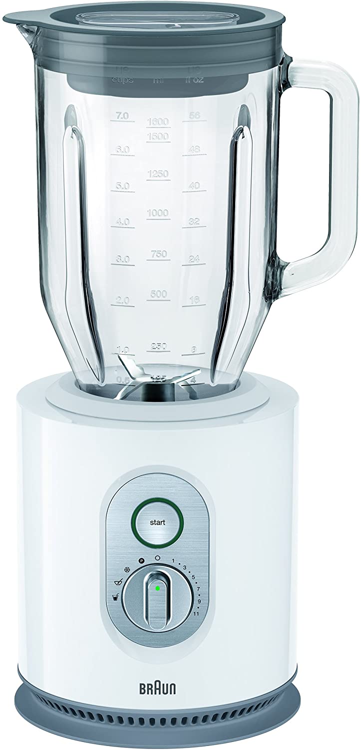 DeLonghi Braun IdentityCollection JB 5160 Stand Mixer 1,000 W 22,500 RPM ThermoResist Glass Mixing Container (1.6 L) White