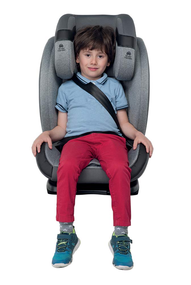 Foppapedretti Re-Klino Fix Kindersitz fürs Auto, Gruppe 1/2/3, 9-36 kg, für Kinder von 9 Monaten bis 12 Jahren Carbon