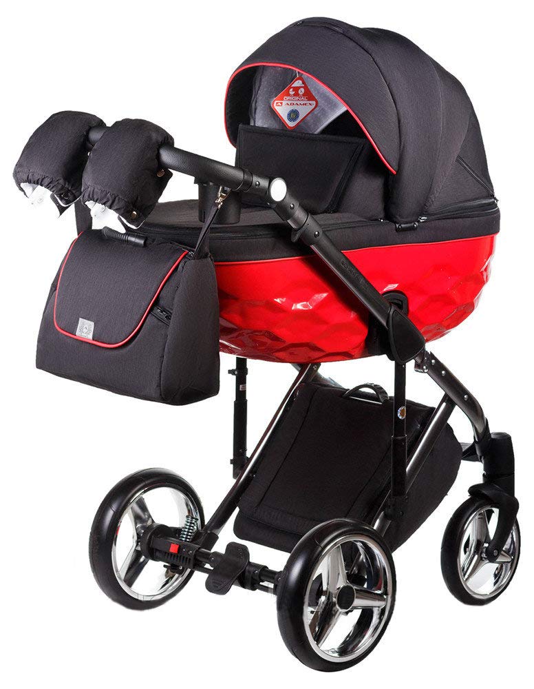 Adamex Chantal Pushchair Complete Set with Changing Mat + Film + Mosquito Net + Drinks Holder and Winter Muffs