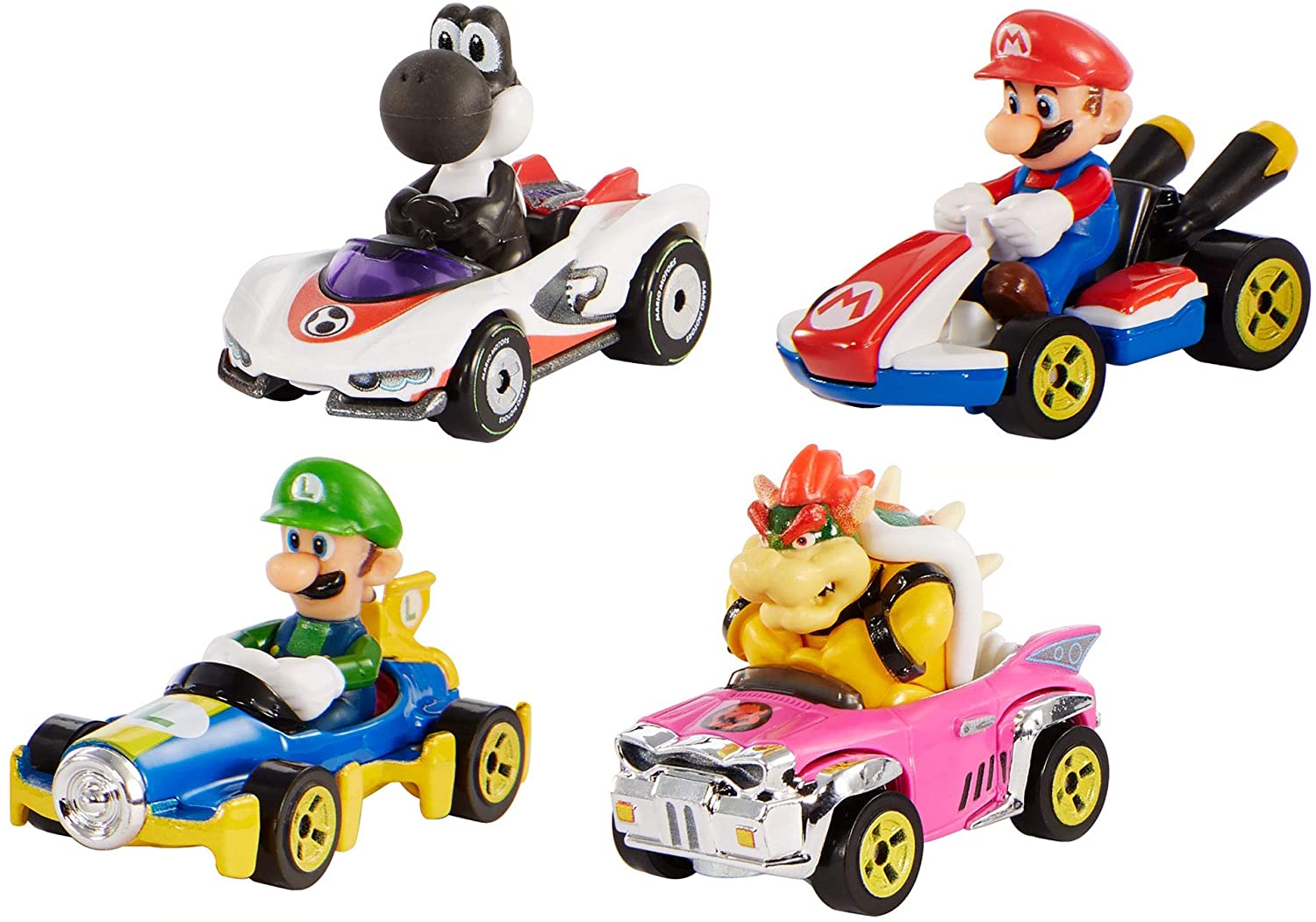 Hot Wheels Gln53 Mario Kart Figures And Karts As Hot Wheels Die-Cast Vehicl