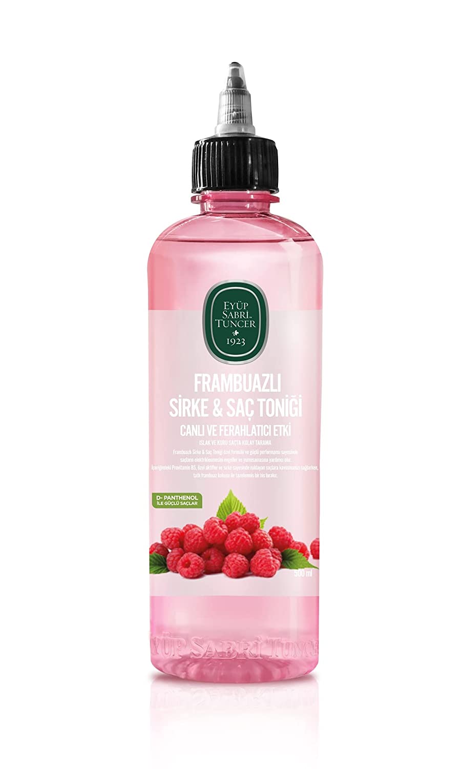kenparazzi Eyup Sabri Tuncer Raspberry Vinegar & Hair Water 500ml - For Shiny and Healthy Hair - Free from Parabens/Gluten, ‎cream-coloured