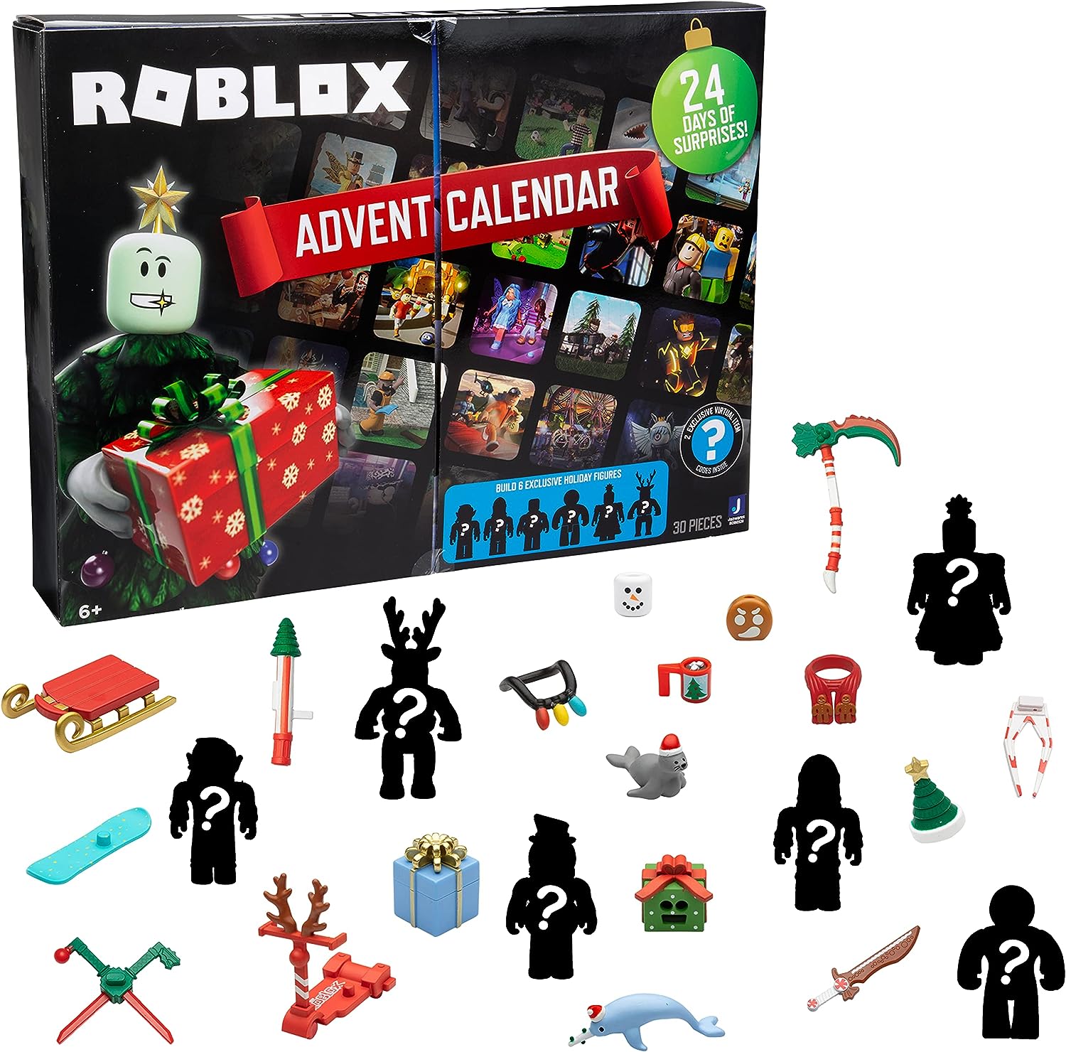 Roblox ROB0528 Advent Calendar with Exclusive Figures, Accessories and Game Codes from 6 Years