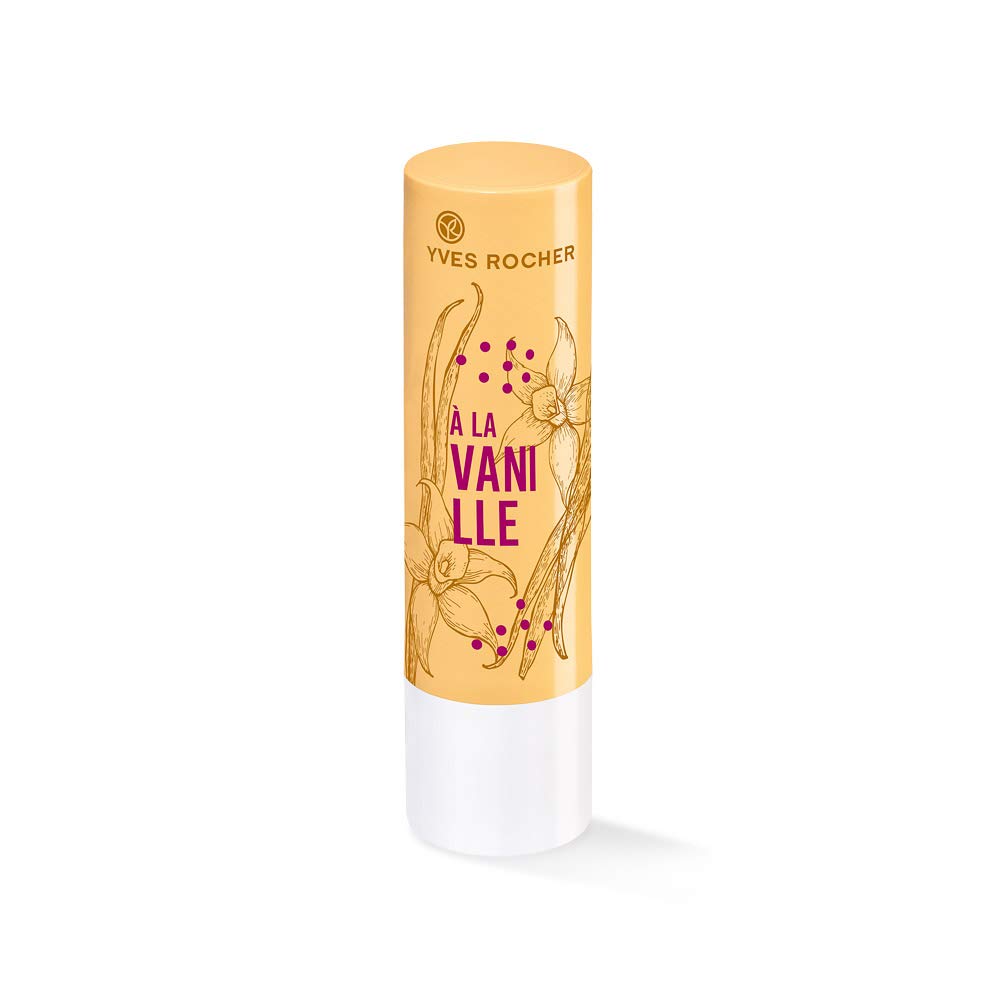 Yves Rocher LES PLAISIRS NATURE Nourishing Lip Balm Vanilla for Naturally Beautiful and Nourished Lips 1 Stick 4.8g