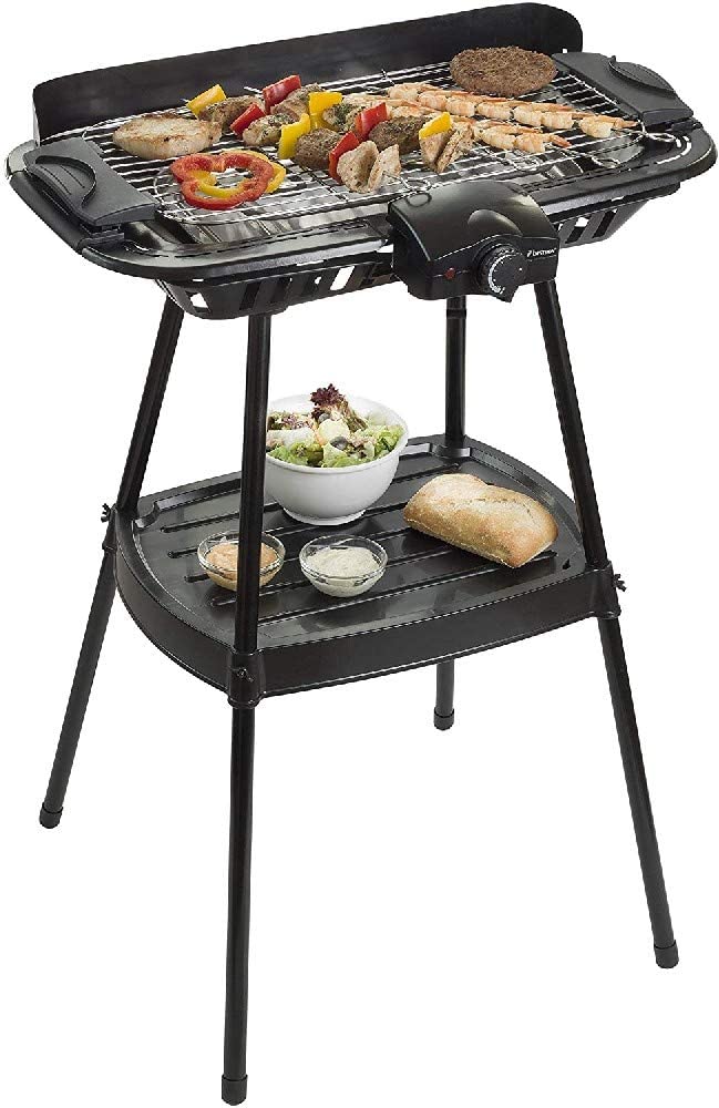 Bestron 2000W Adjustable Electric Table Grill with Crumb Tray, Black