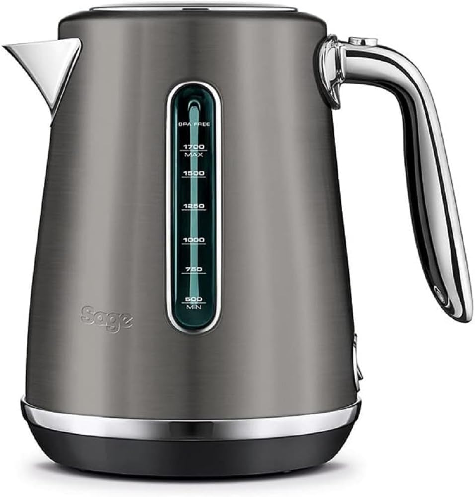 Sage Appliances SKE735 the Soft Top Luxe Kettle, Black Stainless Steel